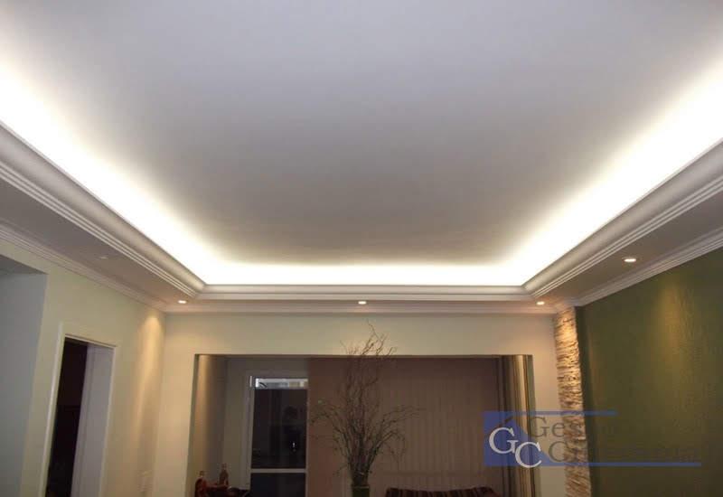 Instalação de iluminação em gesso